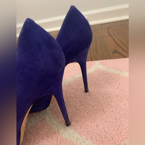 Jimmy Choo Heels, Size 39 (Woman’s 9), Royal Blue Suede - Picture 5 of 10